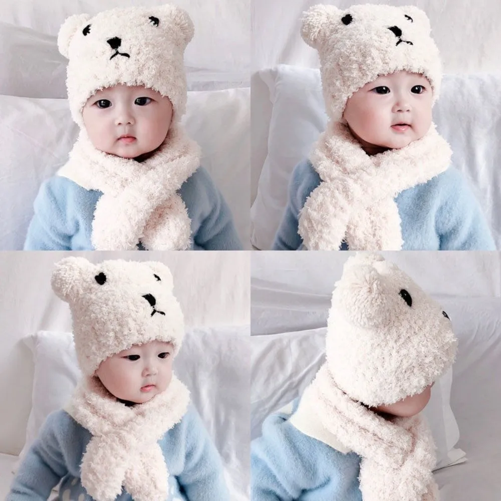 جديد لطيف وشاح قبعة مجموعة الدافئة يندبروف السترة قبعة Coldproof قبعة صغيرة الخريف والشتاء