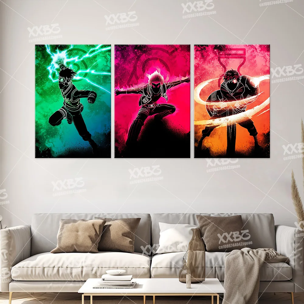 Anime NARUTO Poster Uchiha Sasuke Painting Hatake Kakashi Home Decor No Frame Nara Shikamaru Picture Namikaze Minato Wall Art