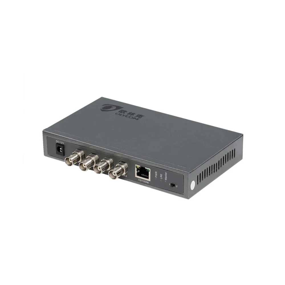 1UTP port+4 BNC ports 10/100Mbps POE af/at Ethernet over Coaxial converter for analog cameras