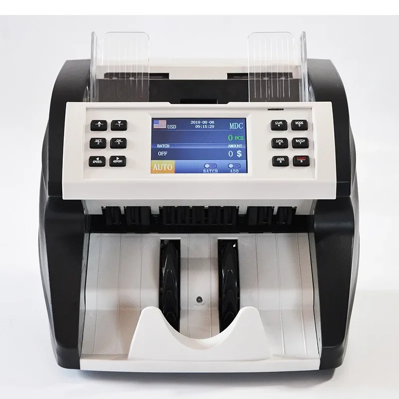 

Portable Bank Vacuum Mixed Denomination Money Counter Cash Counting Machine Multi Currency Value Money Counter