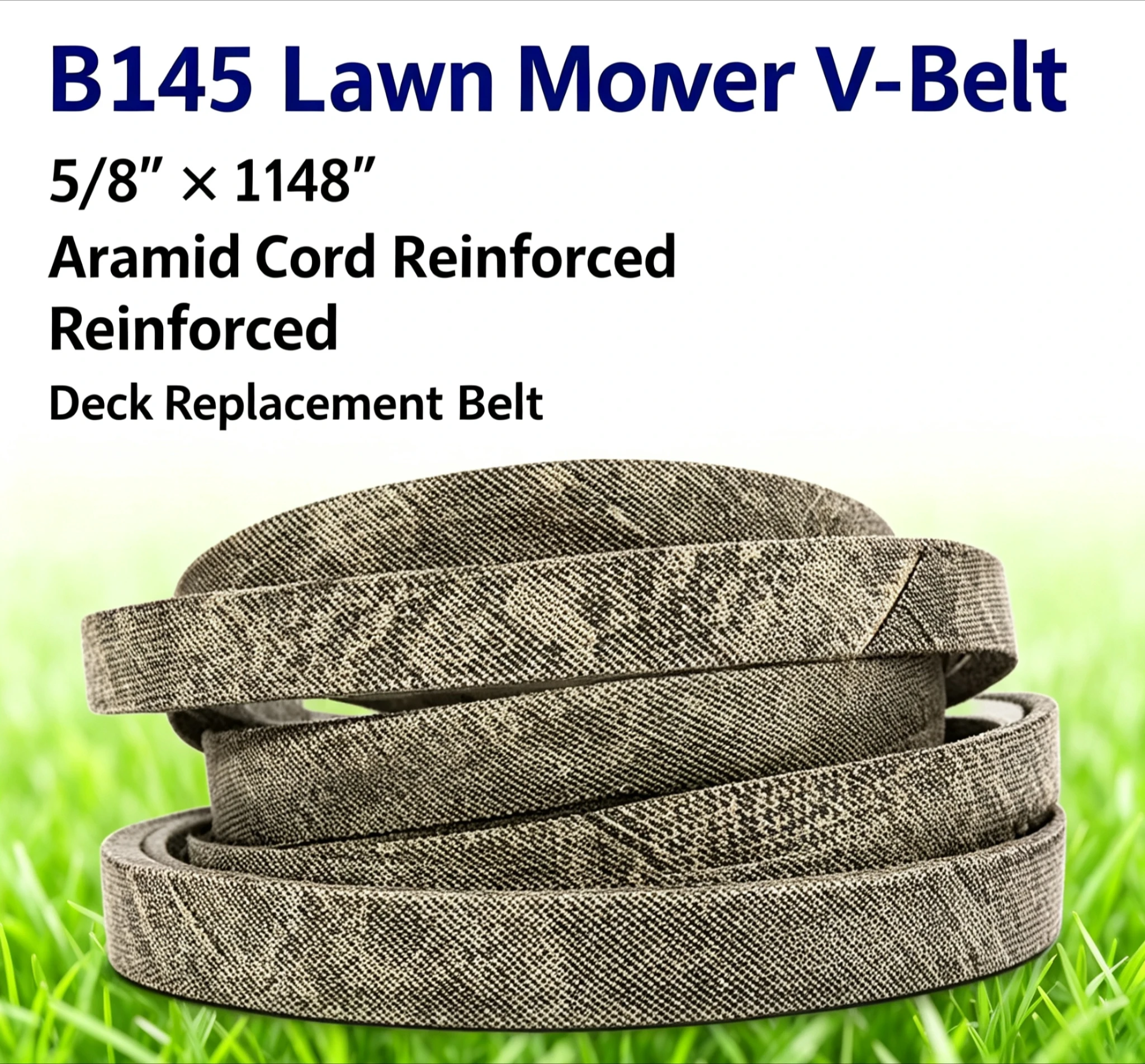 High Strength Reinforced V-Belt B145 410g Dry Cloth Style For Lawn Mower Snow Blower Air Pump Replacement