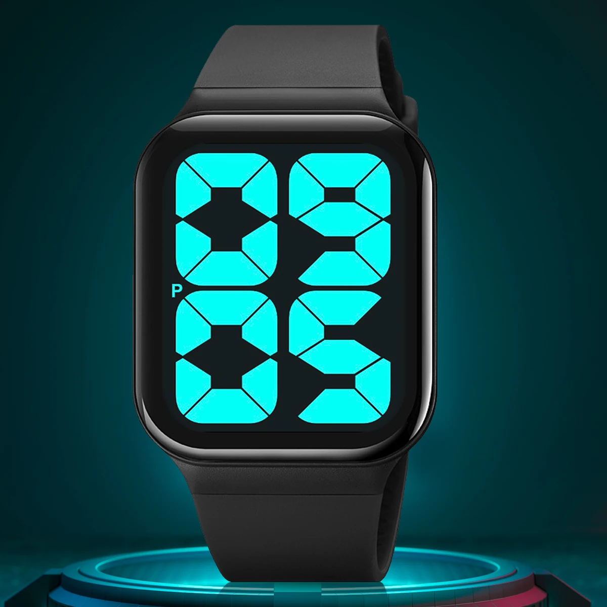 Модные спортивные светодиодные электронные часы для отдыха, электронные часы с большим цифровым дисплеем, водонепроницаемые для студентов мужского и женского пола