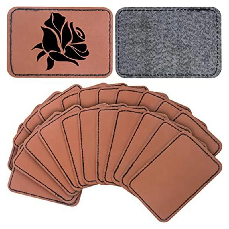 90Pcs Laser Engraving Blanks, Blank Leather Patch For Hat, Wear-Resistant, Not Easy To Fade