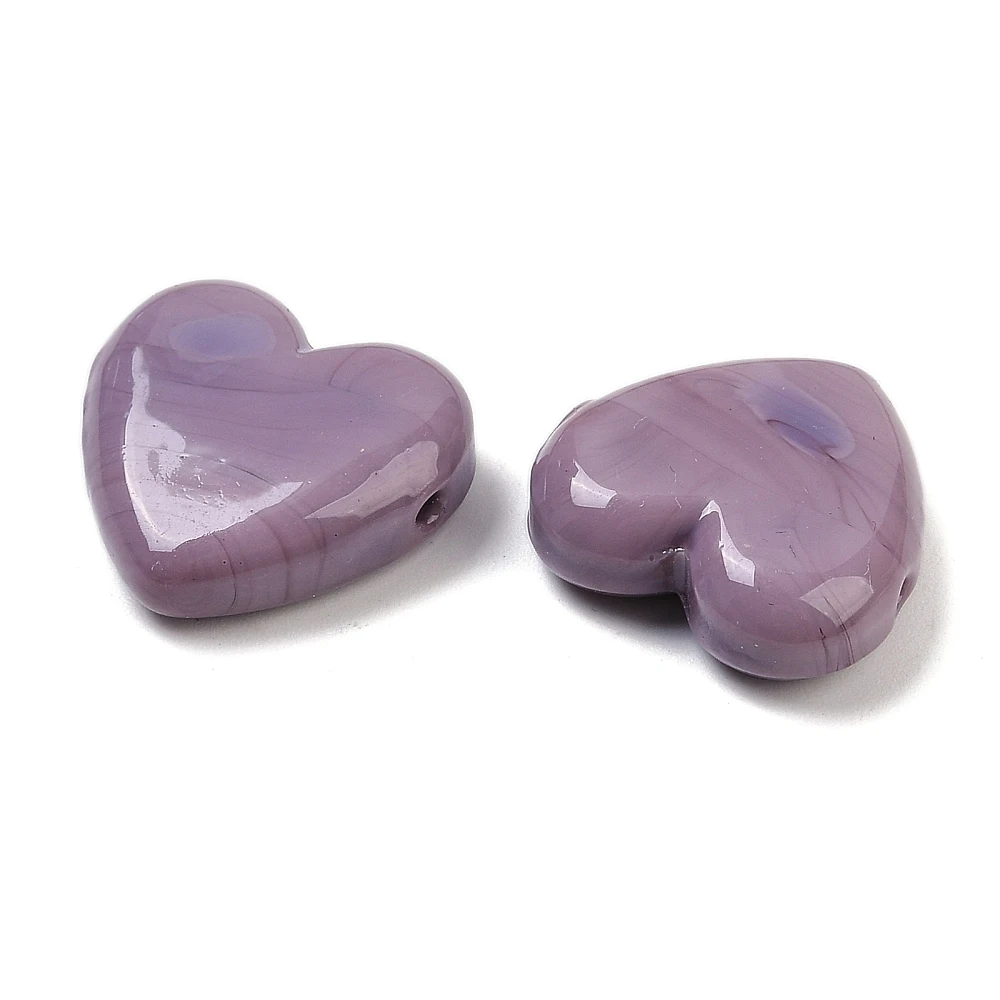 10 Stück handgefertigte mehrfarbige Herz-Glasperlen aus Lampwork-Glas, Valentinstagsgeschenk, 19–20 x 6,5–7 mm für die Herstellung von DIY-Schmuck – Detail 21