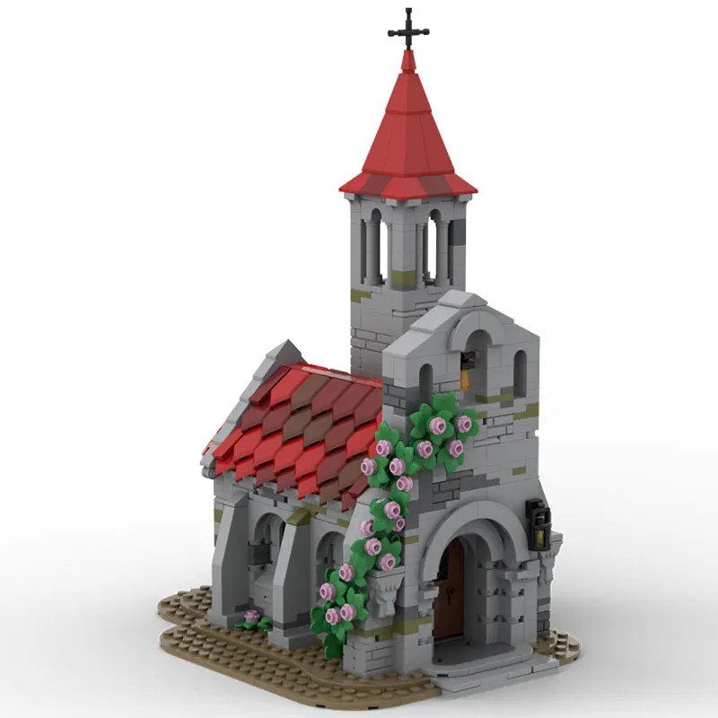 

Набор для сборки средневековой церкви MOC-1310 деталей, конструктор из мелких деталей, игрушка-головоломка, модель, подарочный набор, украшение