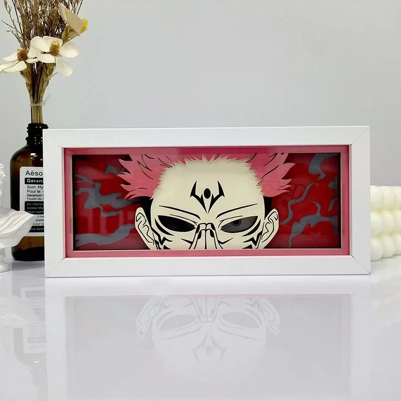 Jujutsu Kaisen Satoru Gojo Ryomen Sukuna Light Painting Anime Peripherals Cute Cartoon Desktop Ornaments Kawaii Birthday Gifts