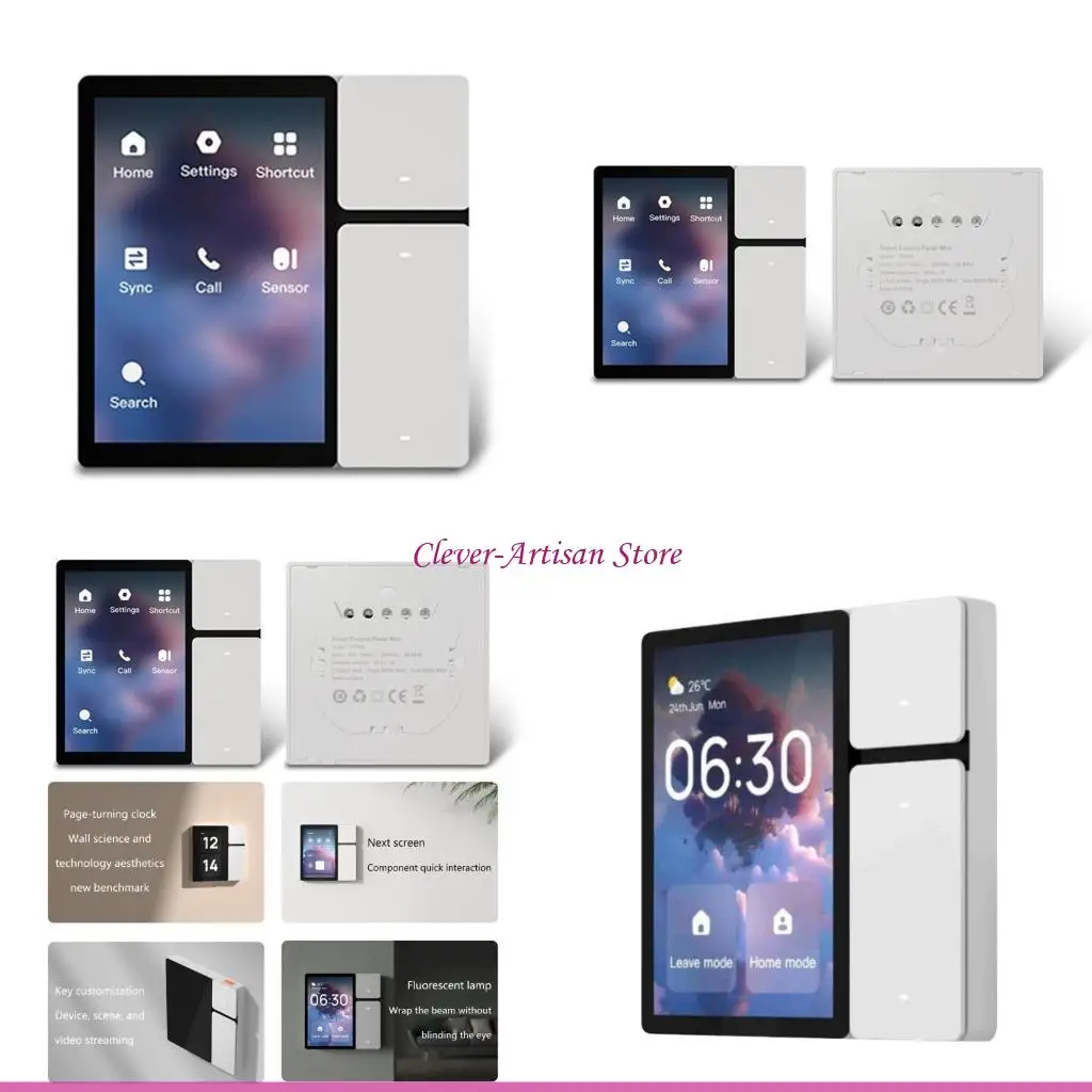 

E06B 3.5 -дюймовый интеллектуальный сцена настенные переключатели панель Hub 3 ретрансляция физическая кнопка