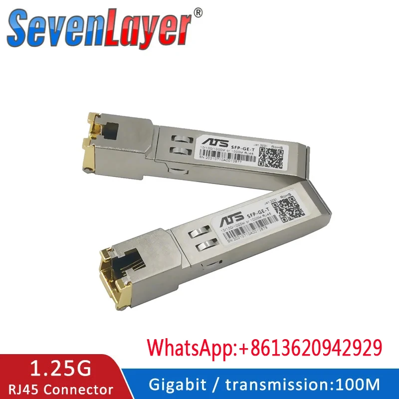 SFP Module RJ45 10/100/1000 Connector SFP Copper RJ45 SFP port Compatible with Cisco/Mikrotik Gigabit Ethernet Switch