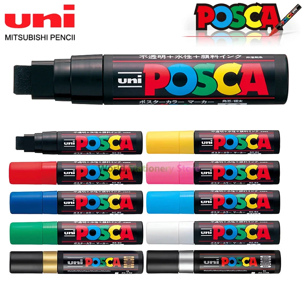 1pcs Japan UNI POSCA Marker PC-17K Graffiti Painting POP Poster Advertising Pen 15mm Water Based Big Head Pen Art Supplies