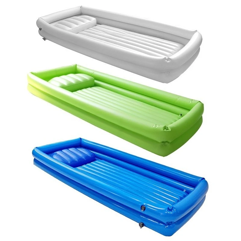 Bed inflatable bathtub disabled elderly bath bath basin household bed care PVC folding bath