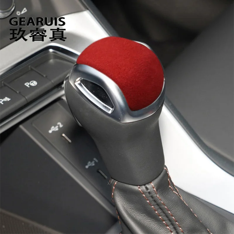 For Audi Q3 F3 2019-2022 Car Suede leather Interior Gear Shifter Cover Trim Center control panel decoration Stickers Accessories