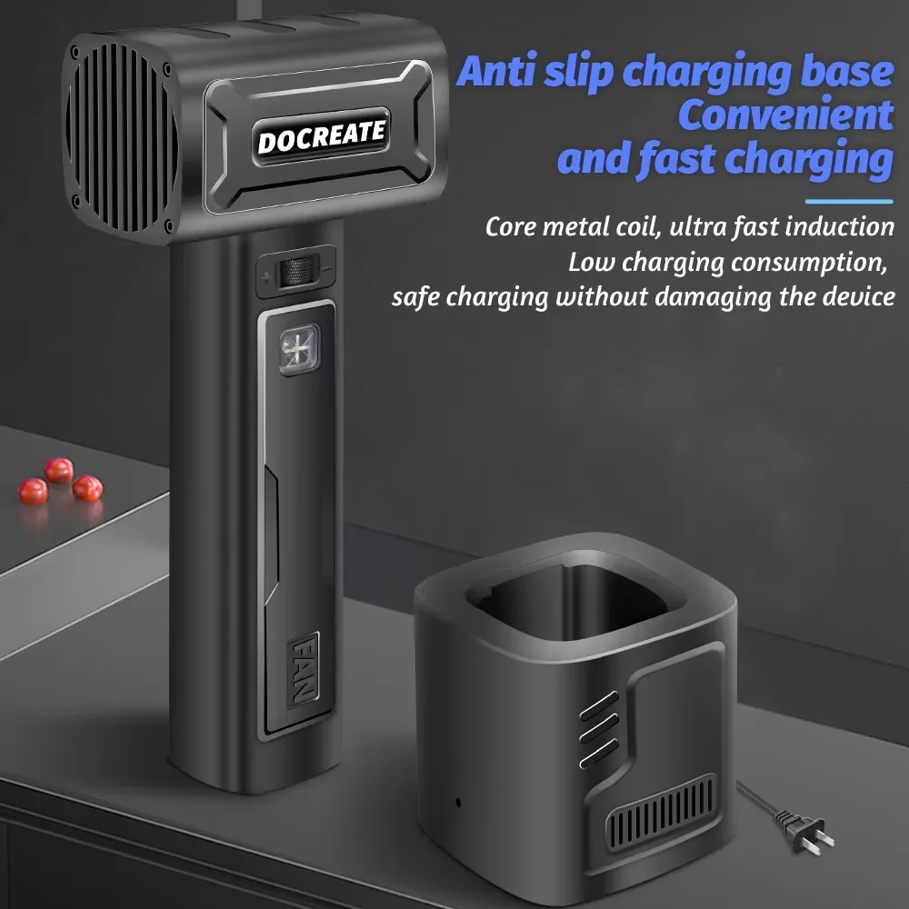 Baling-baling genggam kecepatan tinggi, kipas kekerasan Motor 60000RPM serbaguna untuk jendela Desktop keyboard komputer garasi pembersih rumah