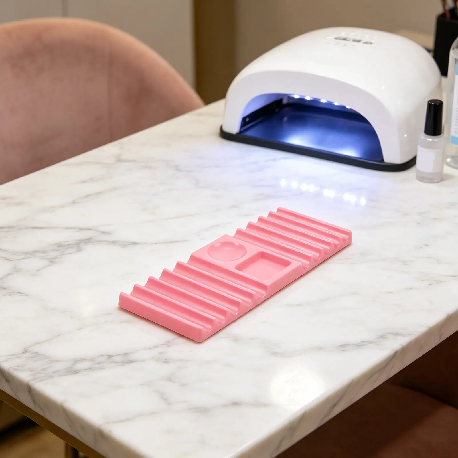 

10Pcs Nail Art Display Stand Multi Functional Organizer Portable Manicure Storage Tray Brush Holder Palette Tray Nail Tip Holder