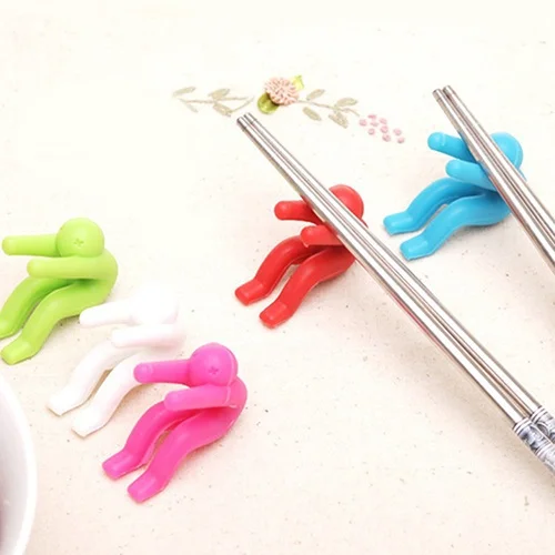 2 Chiếc Sáng Tạo Vỏ Nồi Phụ Kiện Nhà Bếp Gia Đình Chảo Chiên Nồi Chống Tràn Thiết Bị Nắp Silicon Lắp Đũa Giá Đỡ