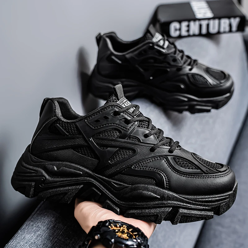 

Men's Casual Comfortable and Fashionable Sports Shoes, Four-Season Trendy Non-Slip Travel Heightening Versatile Walking Shoes