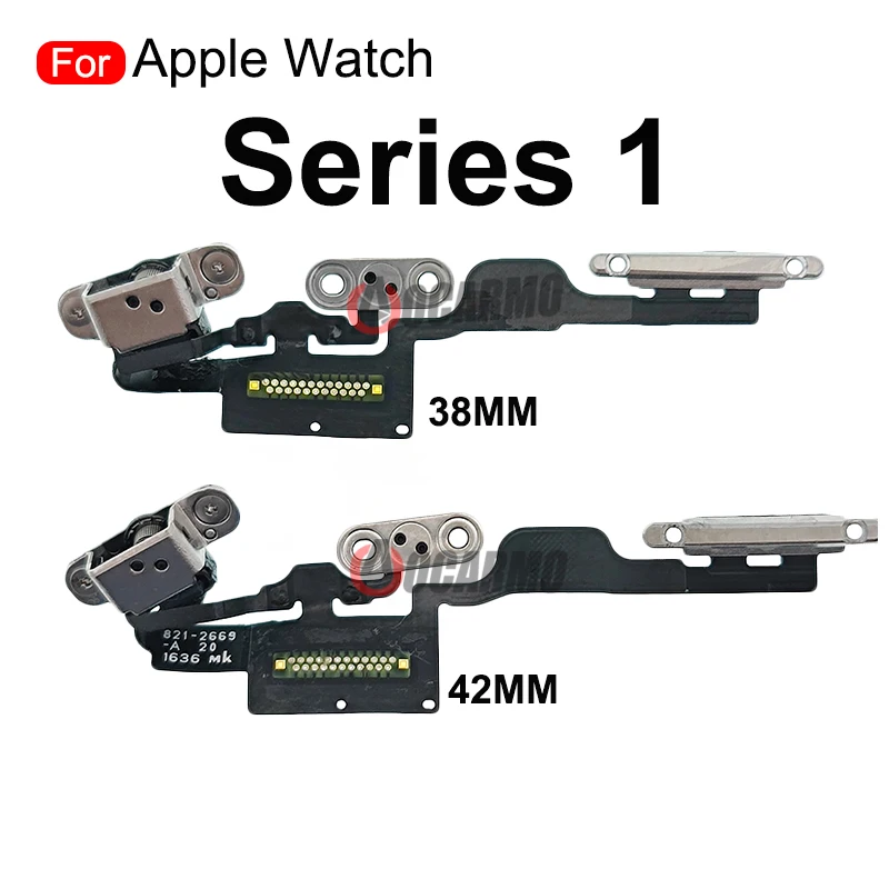 For Apple Watch Series 6 5 4 3 2 1 Series SE1 Series6 40mm 38MM 42mm 44mm Power On OFF With Microphone Flex Cable Repair Part