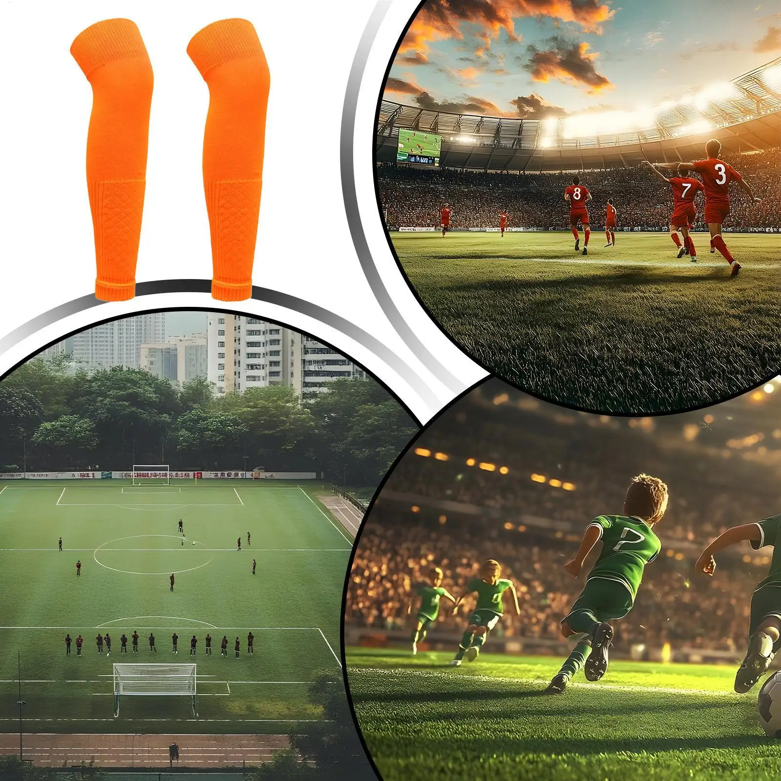 مرحلة ما قبل المدرسة جوارب لكرة القدم الشباب الكبار البيسبول البيسبول الجوارب الفلورسنت اللون الرطوبة فتل المضادة للانزلاق واقية لكرة القدم والعتاد