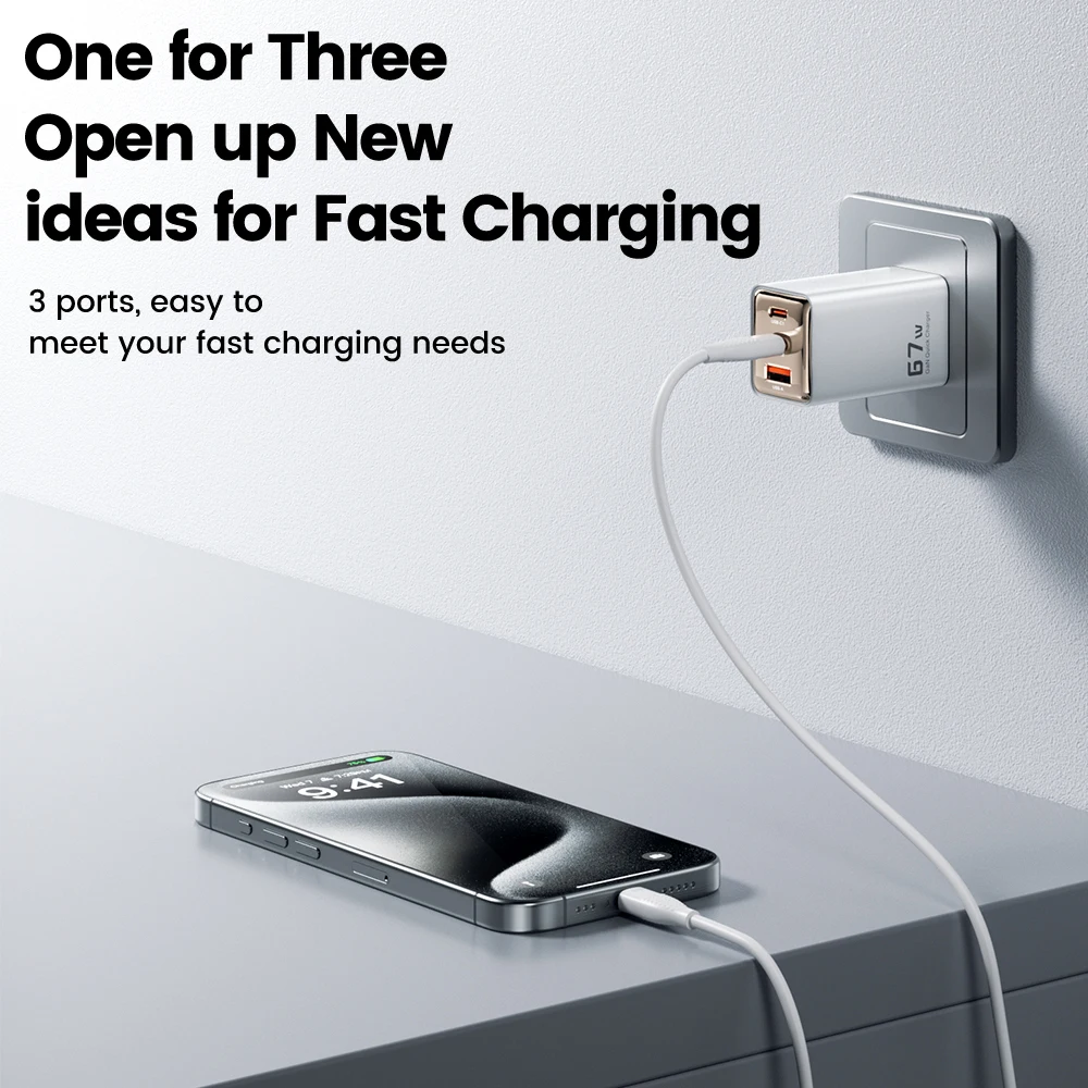 

Toocki 67W GaN USB C Charger Fast Charging for iPhone 16 15 14 Pro Max Type C Charger for Macbook Tablet Smasung S24 Xiaomi POCO