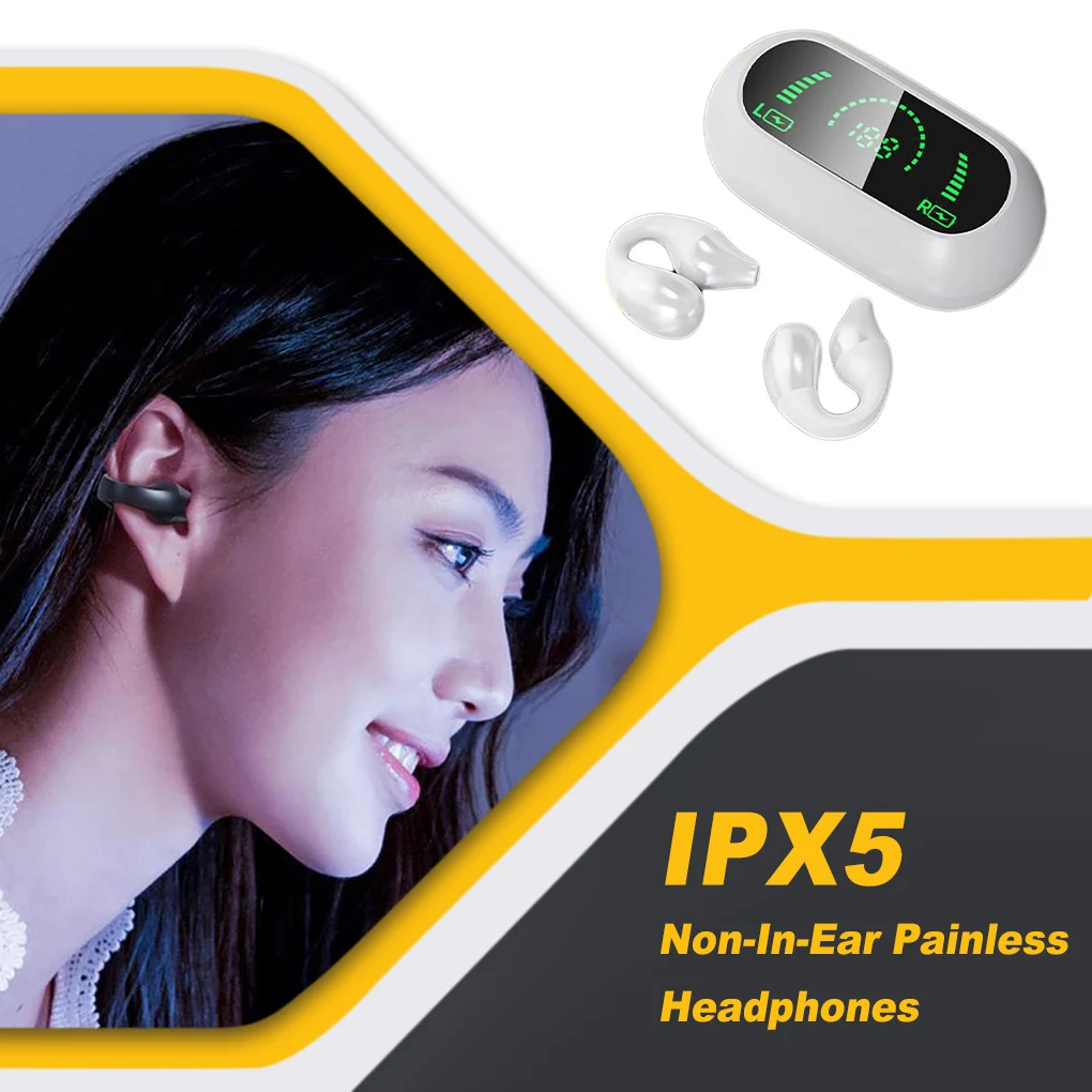 HiFi IPX5 Waterproof Bluetooth-compatible Earphone Portable Mobile Phone Wireless Sports Headset Hiking Traveling