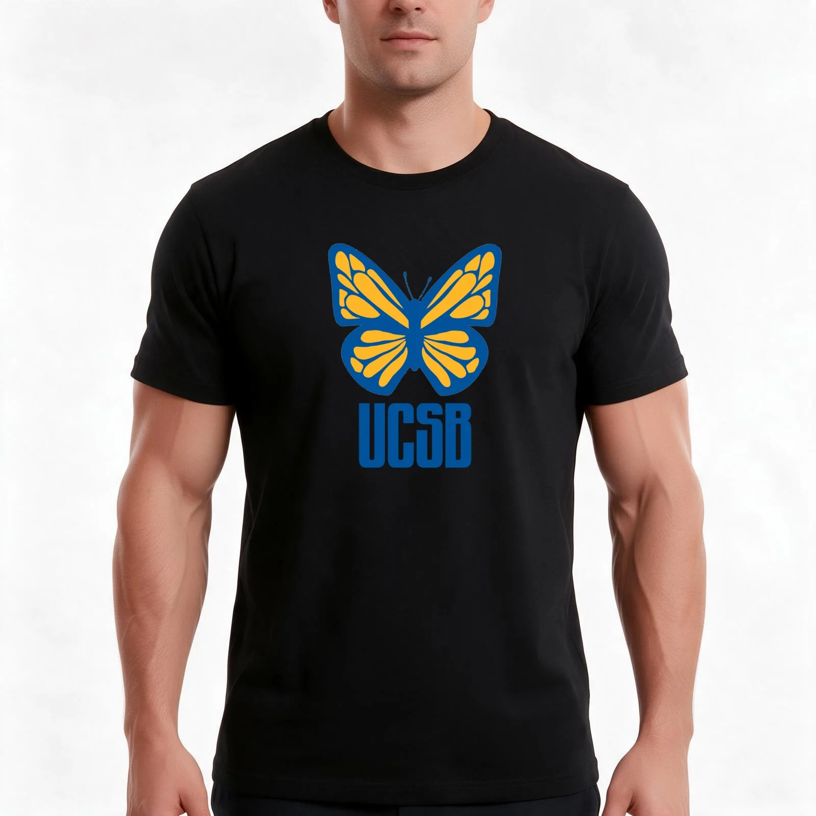 uc santa barbara T-Shirt, Summer Casual Cotton Tee, Oversized Streetwear Tops, Vintage Graphic Print, Loose Fit Short Sleeve
