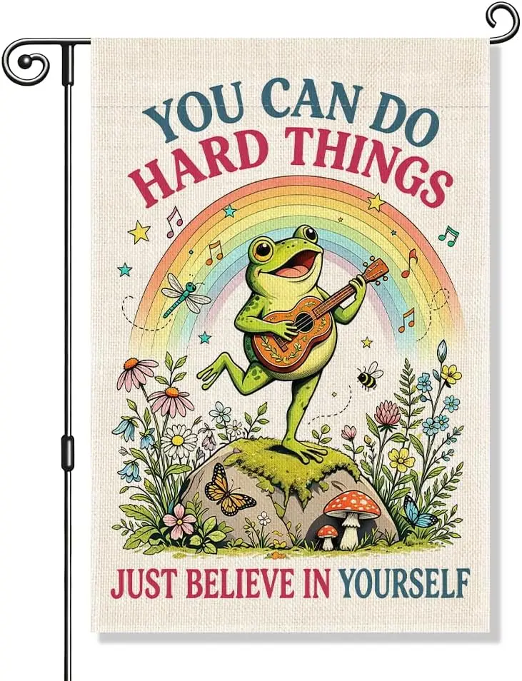 You Can Do Hard Things Just Believe in Yourself Double-Sided Political Garden Flag for Outside Decor Parade Yard Sign, Motiv kkz
