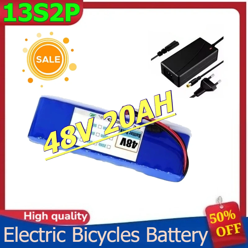 

​​13S2P 18650 Battery Pack T+DC/XT60/XT30+JST/XT60+DC/Bullet+SM plug Electric Bicycles Motorcycles Battery with Charger 48V 20AH