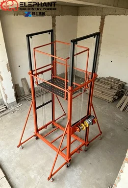 The New Scaffold Is 9 Meters High And The Thickened Remote Control Elevator Is Detachable Electric Scaffold.