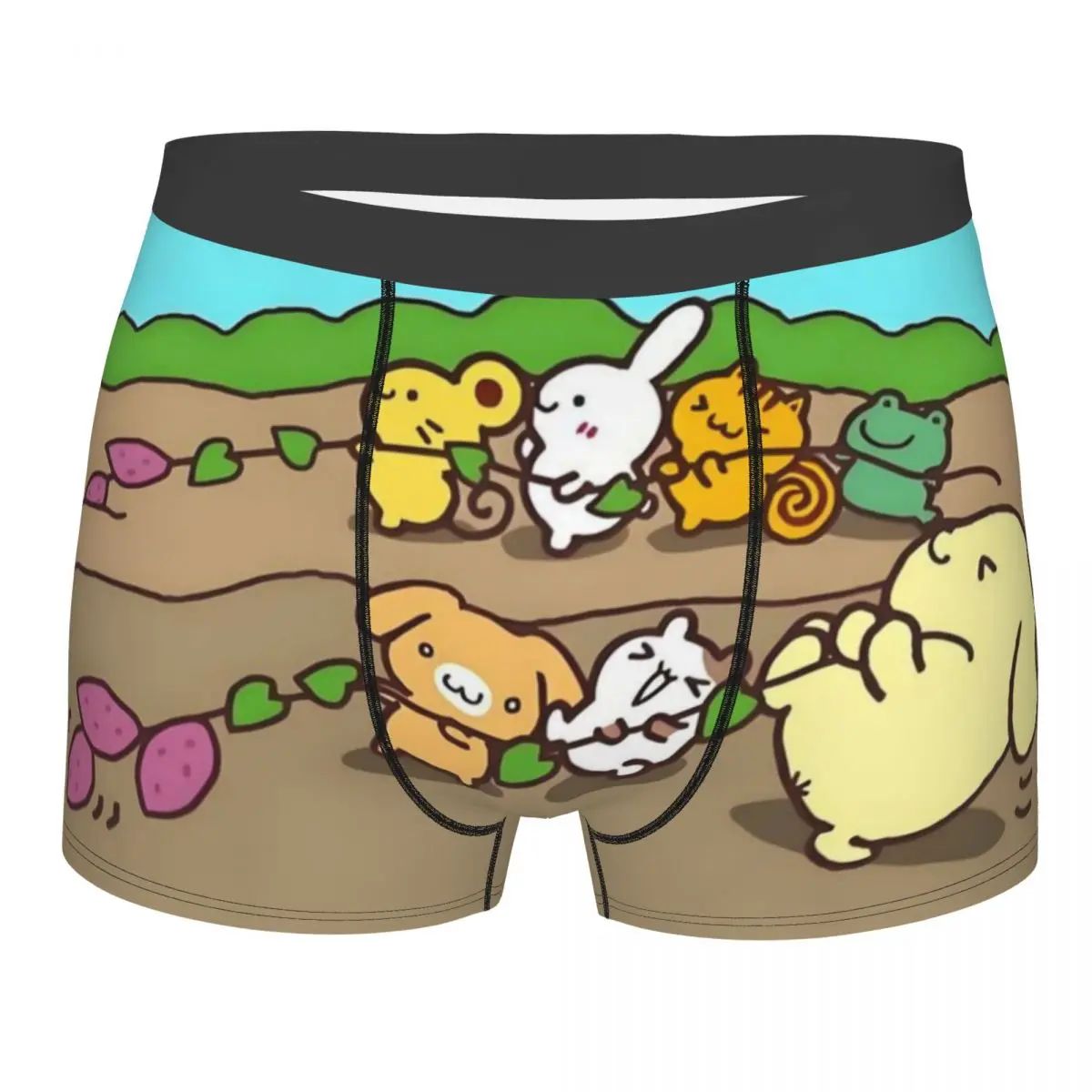 

Custom Sanrio Cartoon Pompompurin Boxer Shorts For Men 3D Printed Anime Kawaii Underwear Panties Briefs Stretch Underpants