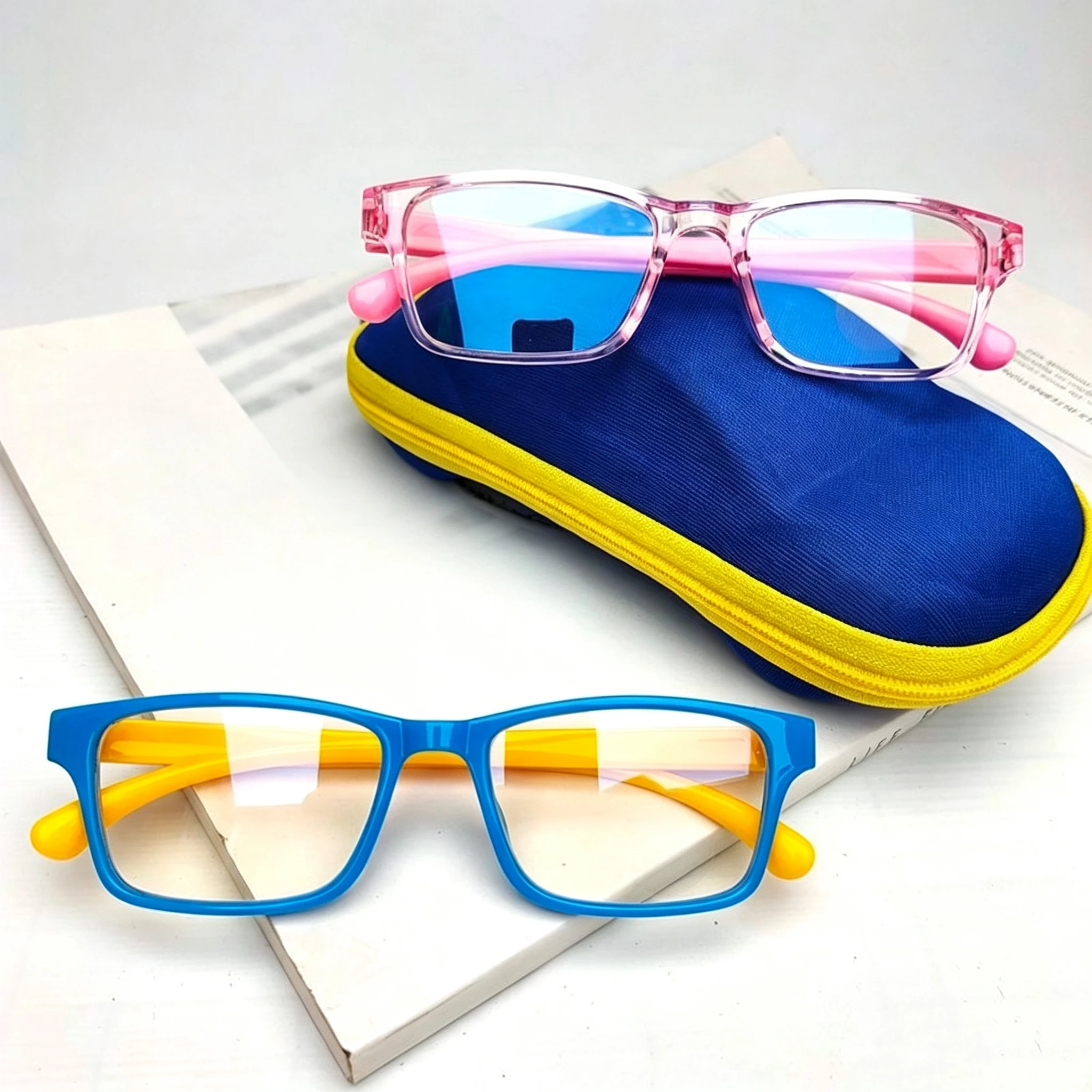 Trendy Children's Anti Blue Light Glasses Outdoor Black  Baby Silicone mirror legs Eyewear Girl Boy Eyeglasses