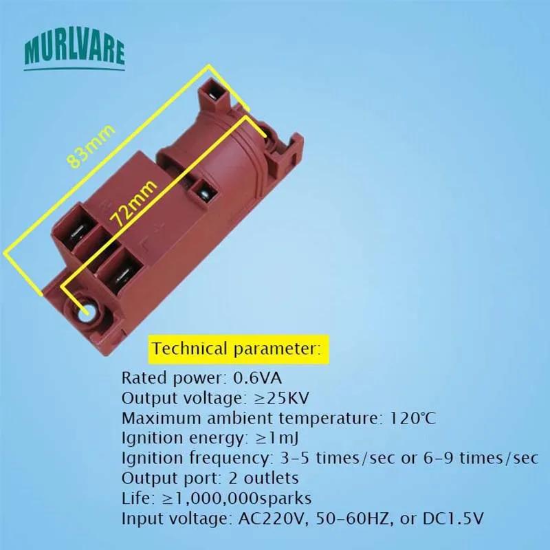 AC220V DC1.5V 2 wyloty kuchenka części zamienne zapalniczka impulsowa zapalnik impulsowy pistolet zapłonowy