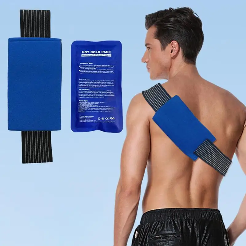Adjustable Elastic Strap Gel Ice Pack Hot Cold Compress Wrap For Shoulder Neck Back Knee Ankle Physical Therapy Supply