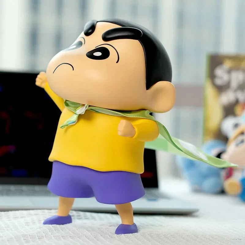 25cm Crayon Shin-Chan Ornament Series Cloak Crayon Shin-Chan Vinyl Cute Large Size Doll Desktop Decoration Kids Birthday Gift