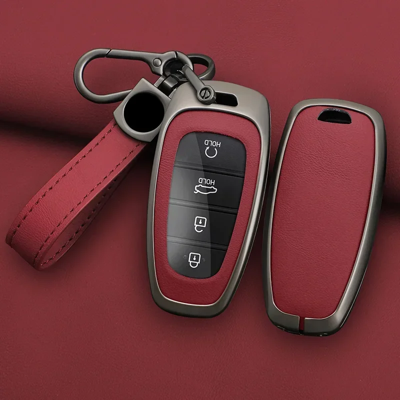 

Aluminum Alloy Car Key Case Is Designed For The Modern Santa Fe Tuson 2022NEXO NX4 Antos Solaris Prime20214-a Luxury Key Case