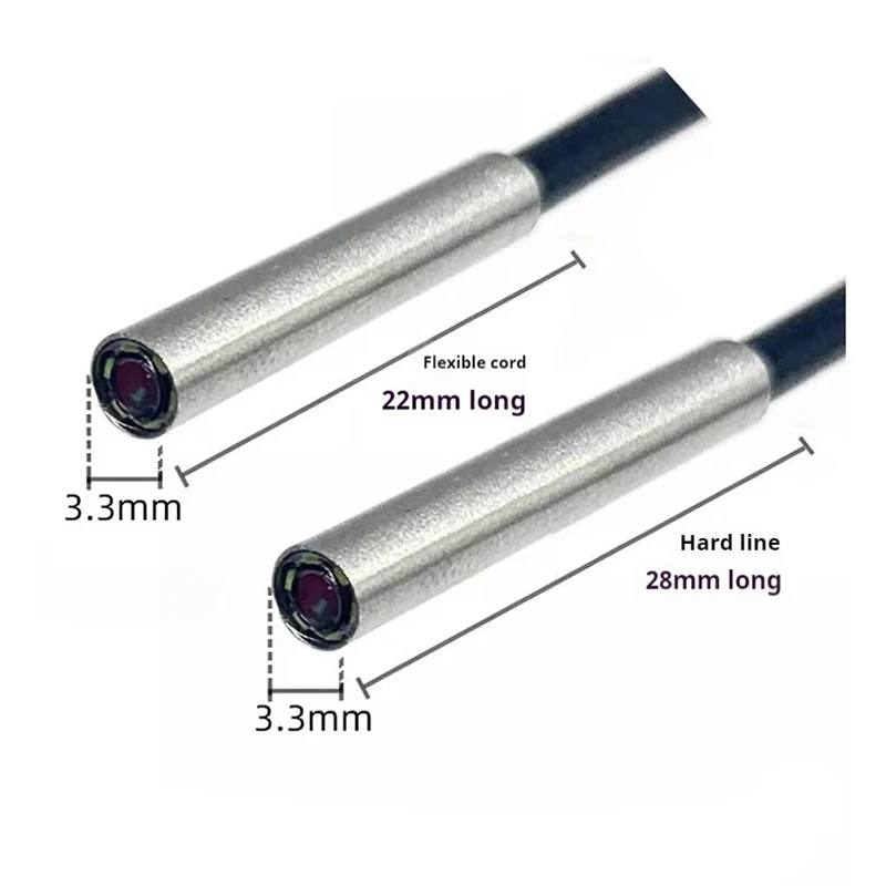 3.3 مللي متر HD طويل 3m Borescope كاميرا إصلاح السيارات أنابيب الصرف الصحي الصناعية التفتيش التحقيق USB اتصال أندرويد الهاتف المحمول