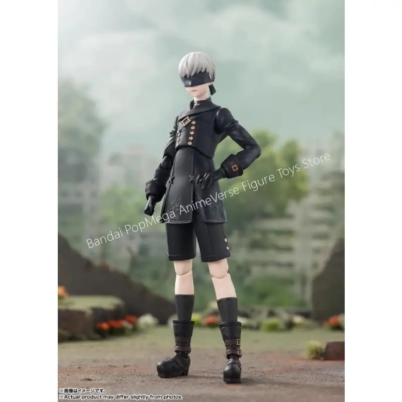 بانداي الأصلي NieR: Automata أنيمي الشكل SHF NieR: Automata Ver1.1a 9S ألعاب شخصيات الحركة للأطفال هدية تحصيل نموذج