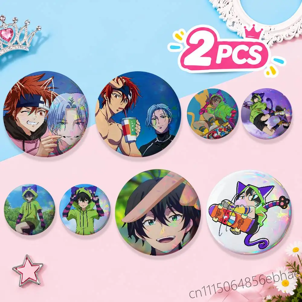 FOR SK8 The Infinity Round Badge 2Pcs Button Pin Brooch Cosplay Prop Collection Souvenir Bag Ornament
