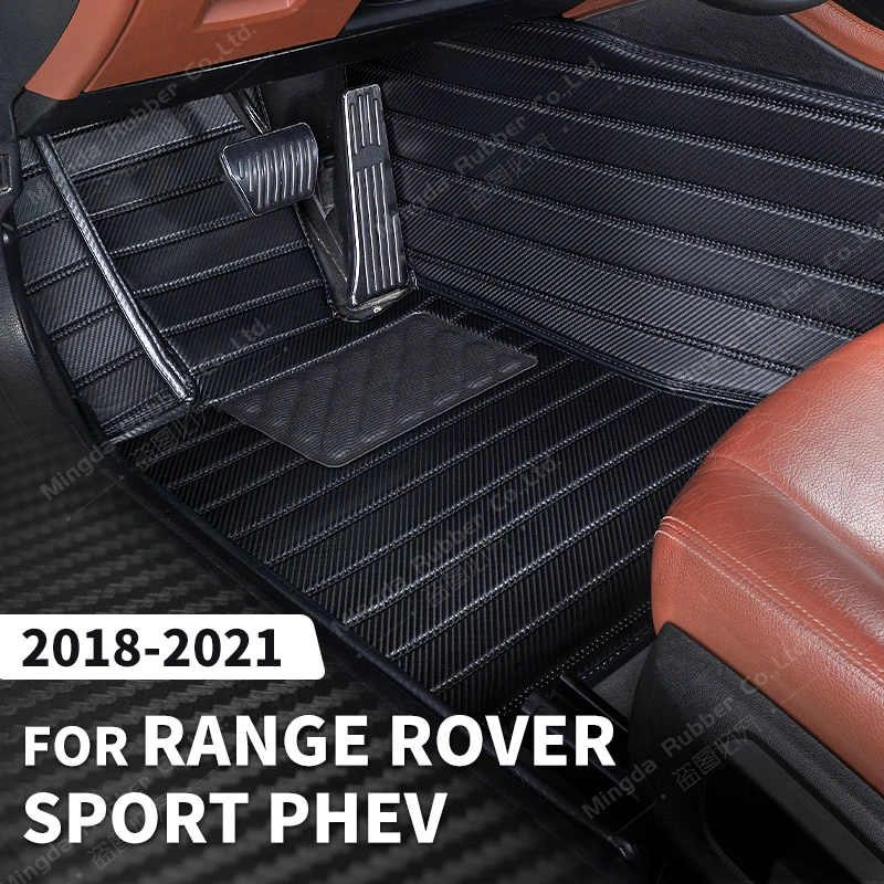 

Напольные коврики из углеродного волокна на заказ для Range Rover Sport PHEV 2018 2019 2020 2021, коврик для ног, аксессуары для интерьера автомобиля