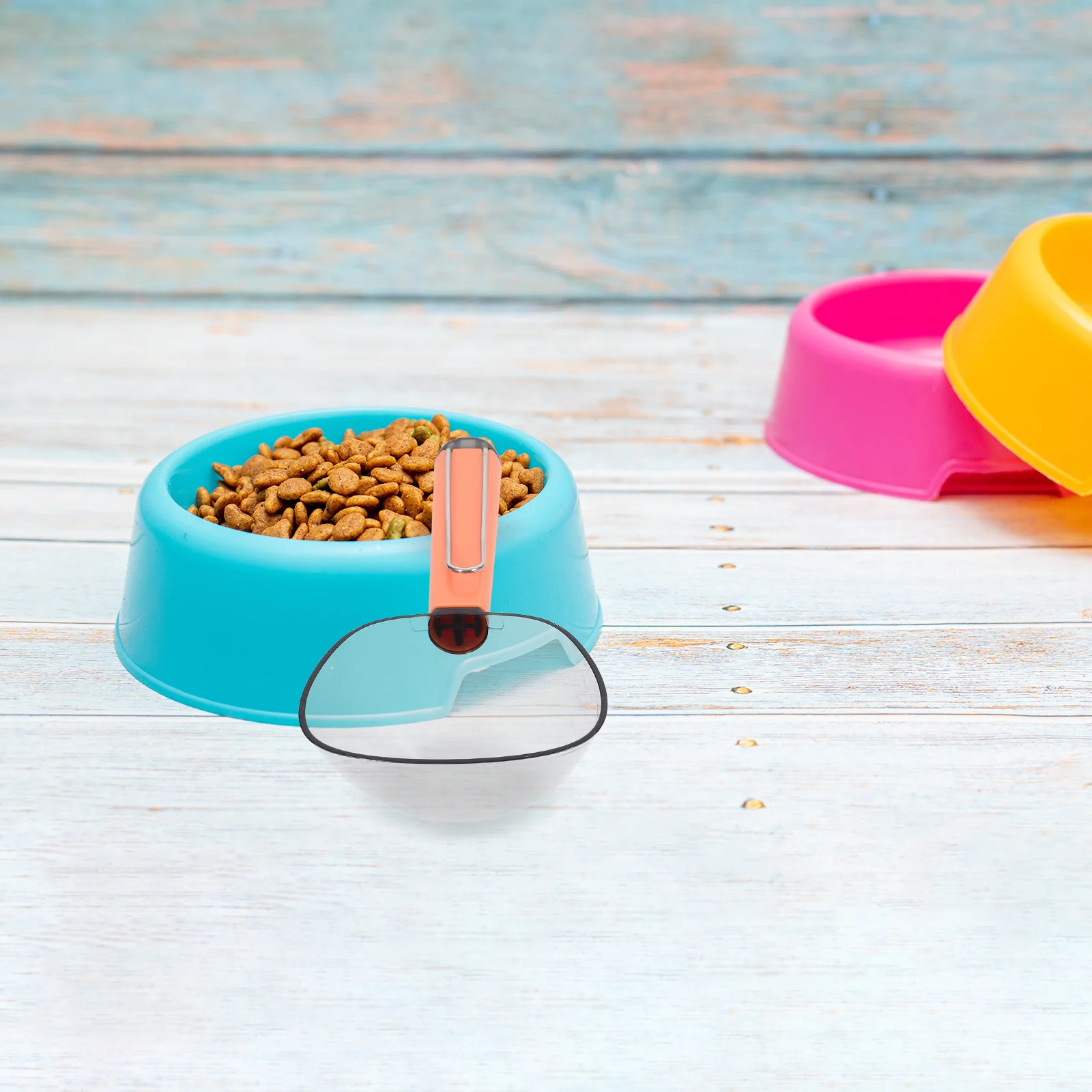

Pet Food Scoop Stainless Steel Clip Precise Measurement Ergonomic Grip for Cat Dog Feeding Portion Control Durable ABS Material