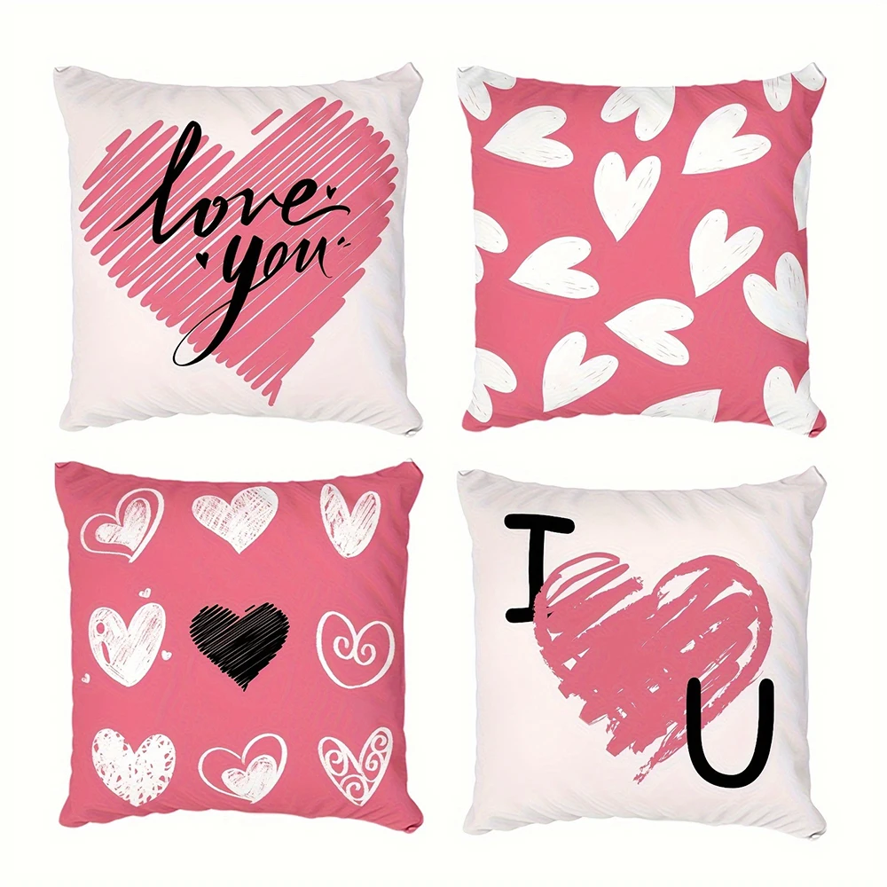 

Love You Heart-Shaped PillowcaseSuitable for sofa car bedroom decorative cushion cover pillow cover