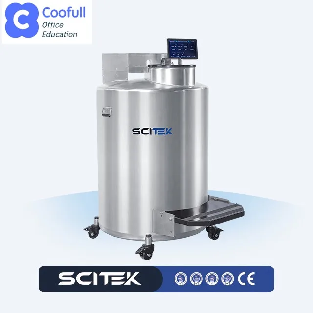 Cryobiobank LNC Series Liquid Nitrogen Tank Gaseous Phase Storage One Click Defogging Laboratory 2-Year Warranty