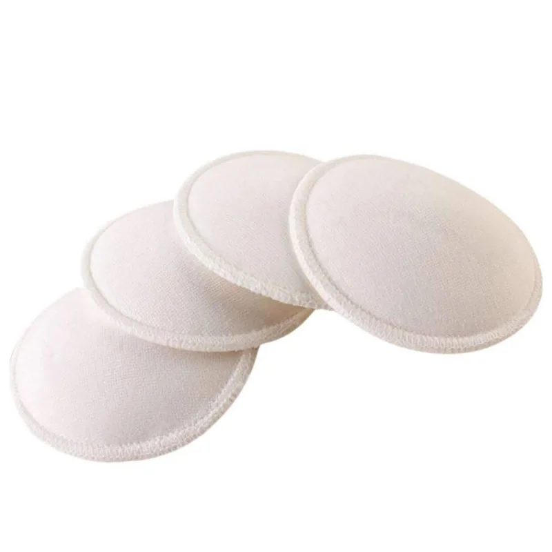 4Pcs Breastfeeding Pads Maternity Nursing Women Solid Soft Wearable Breast Therapy Pad Anti-Overflow Breathable Reusable Pads