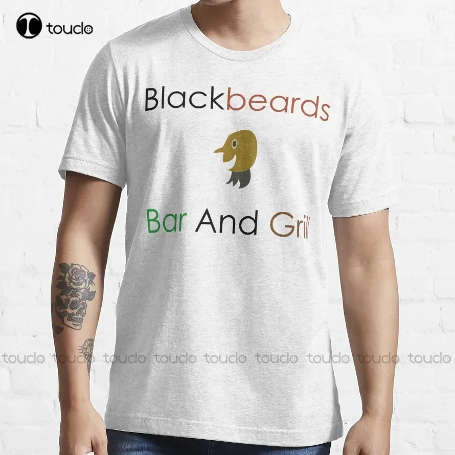 Blackbeards Bar And Grill Our Flag Means Death T-Shirt Shirt Tee T Shirts Digital Printing Harajuku Streetwear Xs-5Xl Cartoon