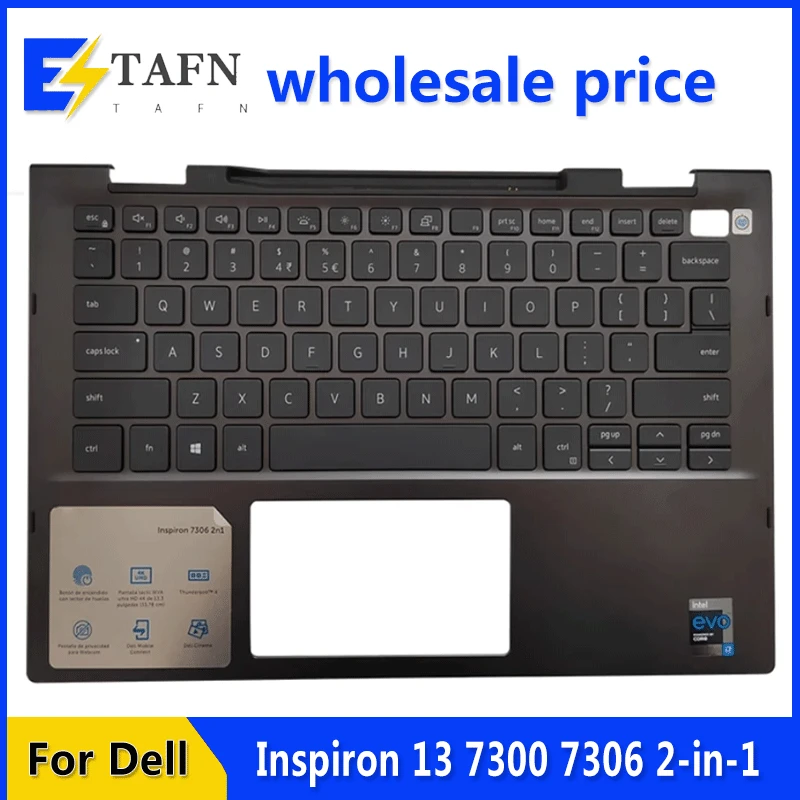 

New Original For Dell Inspiron 13 7300 7306 2-in-1 Laptop Palmrest Case Keyboard US English Version Upper Cover