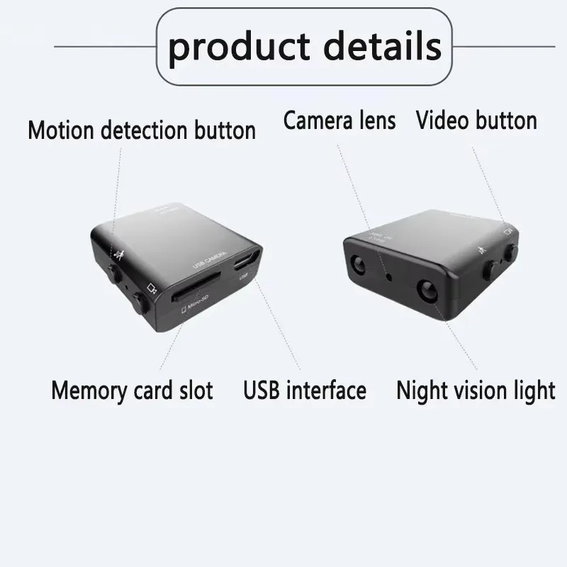 Mini Camera 1080P Smallest Full HD Camcorder Infrared Night Vision Micro Cam Motion detection IR-CUT DV Support Hidden TF card image 6