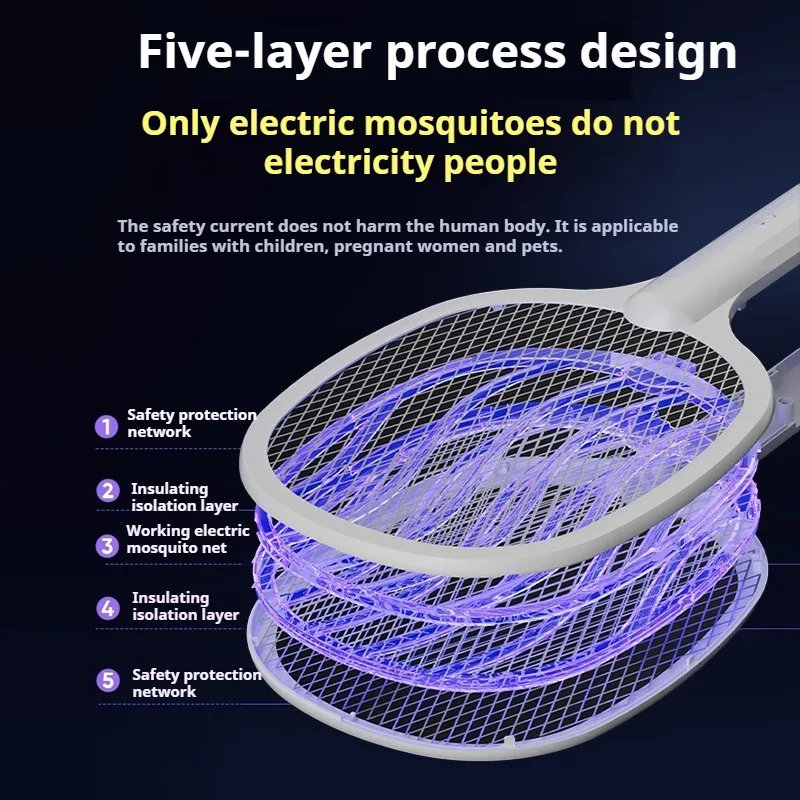 10000M Long-handled Electric Mosquito Killer Household Use Camping Silent Portable Mosquito Killer for Night Attracting Mosquit image 3