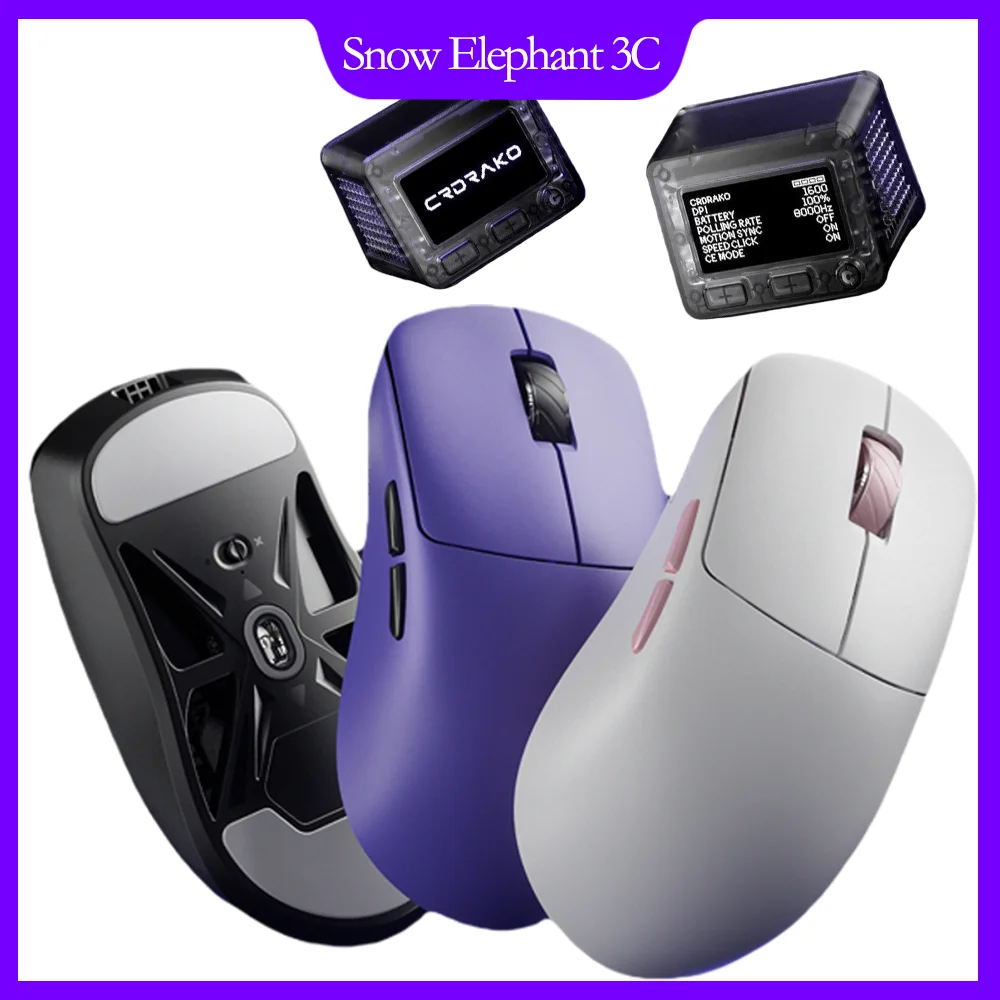 

CRDRAKO KO-ONE Wireless Gaming Mouse 8K Polling Rate 35g Ultra Lightweight 54H20 Chip HUANO Switches For FPS Valorant PC Gamers