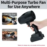 Violent hair dryer turbine fan for cleaning fallen leaves, computer dust, snow and sand. Powerful electric blower (No battery)