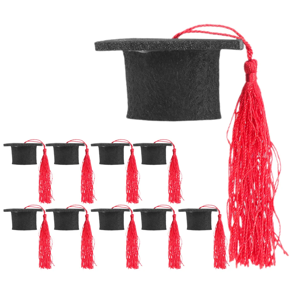 

10Pcs Tiny Graduation Bottle Hats Reusable Stopper for Wine Bottles Beverage Jars Grad Party Favors Decor Craft DIY