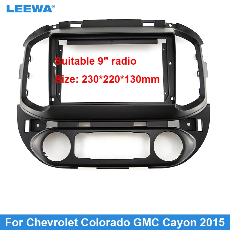 

FEELDO Car Audio 9" Big Screen Fascia Frame Adapter For Chevrolet Colorado GMC Cayon 2Din Dash Fitting Panel Frame Kit