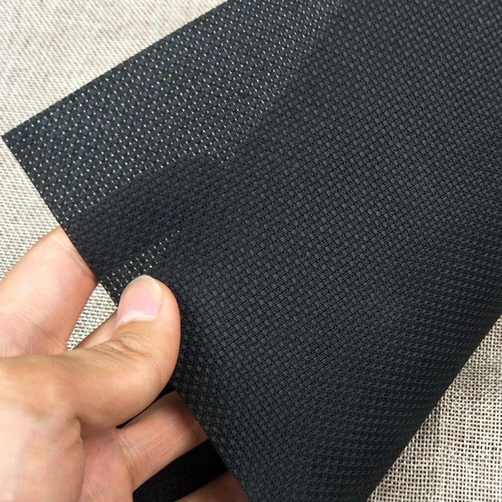 4 قطعة مواد مصدر القماش عبر غرزة نسيج آمن متين لتقوم بها بنفسك قماش تطريز أسود متقاطع